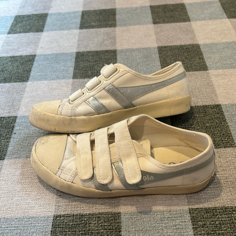 Gola Velcro silver sneaker size 6 worn